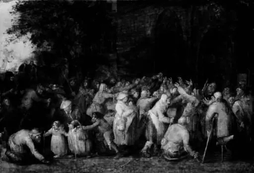 Distributing Bread to the Poor, by Unknown