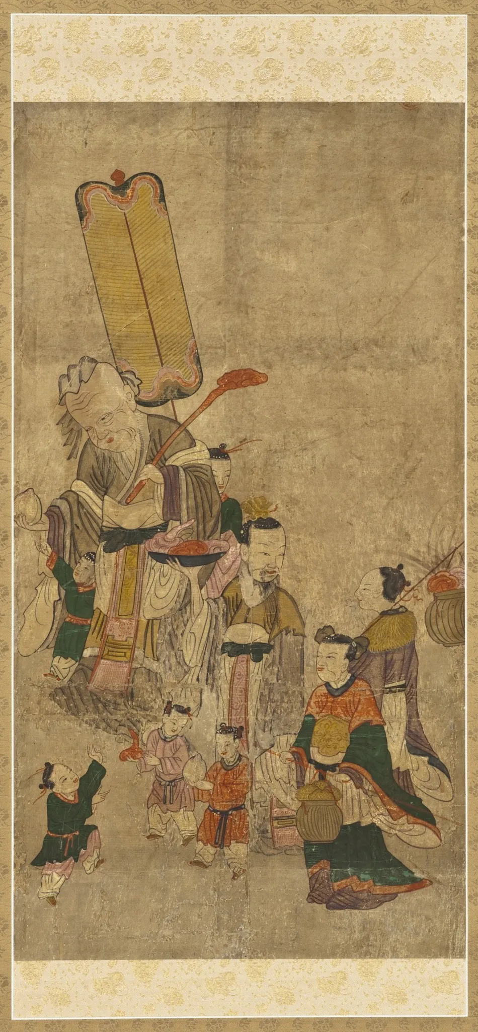 Dongfang Shuo (Tongbang Sak), one of the Eight Chinese Immortals, by Unknown, unspecified, 1750