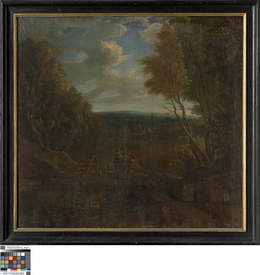 Dorp in een dal, by Unknown, oil, 1651