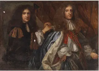 Double Portrait of two Gentlemen, by Unknown, 1696