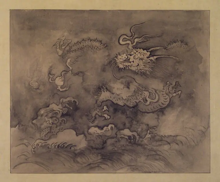Dragon, Clouds and Waves, by Unknown