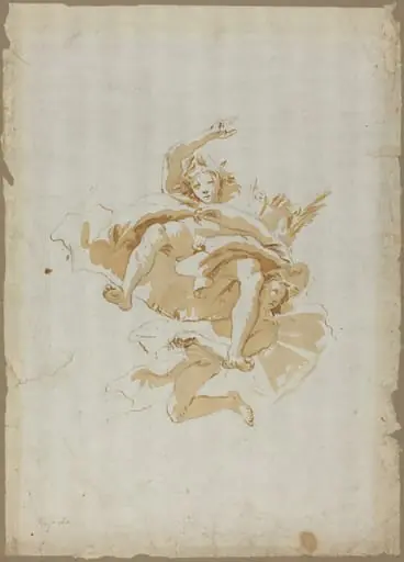 Drawing for a Ceiling Fresco, by Unknown