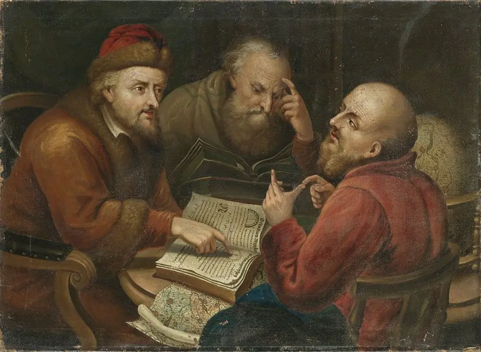 Drei Gelehrte, by Unknown