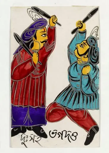 Duhshashana and Bhagadatta, by Unknown
