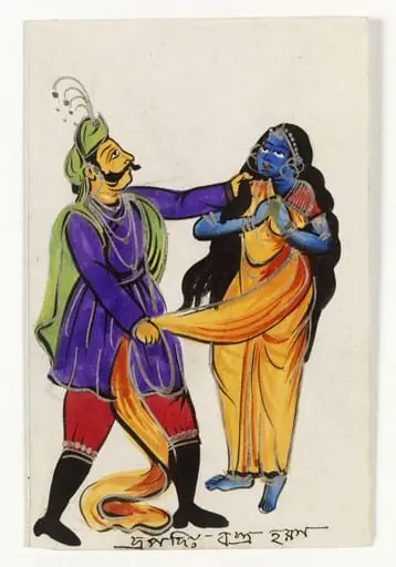 Duhshashana and Draupadi, by Unknown