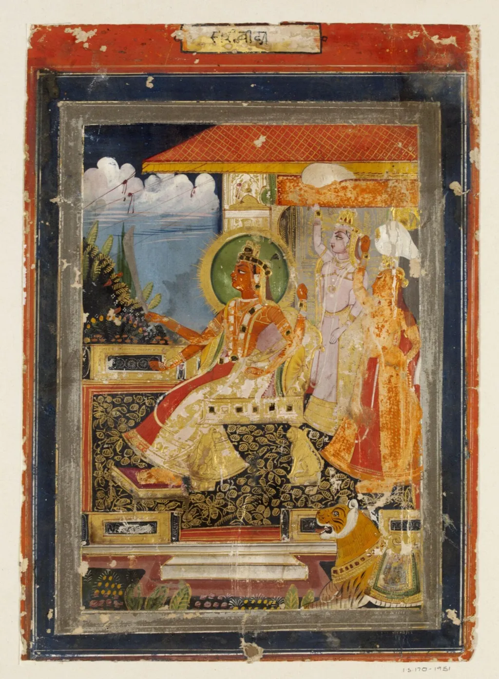 Durga, by Unknown, paint, 1850