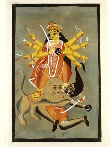 Durga and Mahishasura, by Unknown