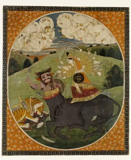 Durga and Mahishasura, by Unknown