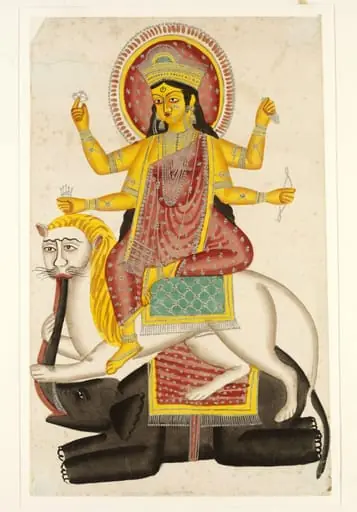Durga as Jagaddhatri, by Unknown