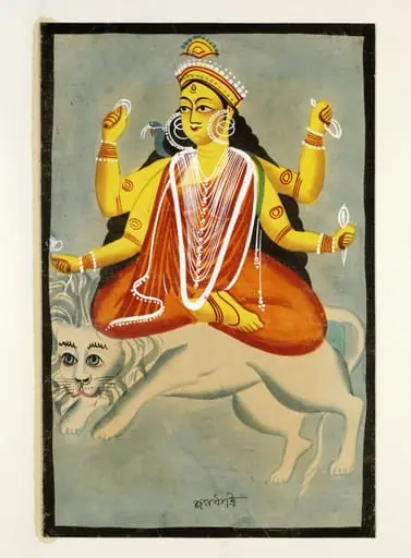 Durga as Jagaddhatri, by Unknown