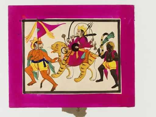 Durga, Hanuman and Shiva, by Unknown