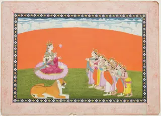Durga Receives Thanks of Gods