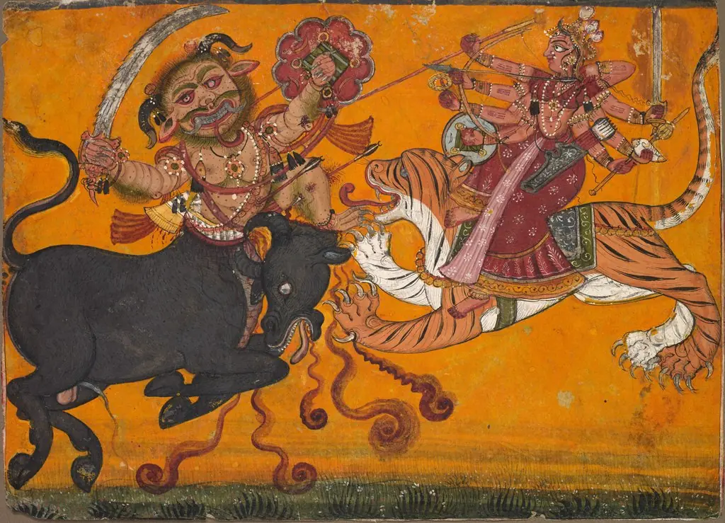 Durga Slaying Mahisha, by Unknown
