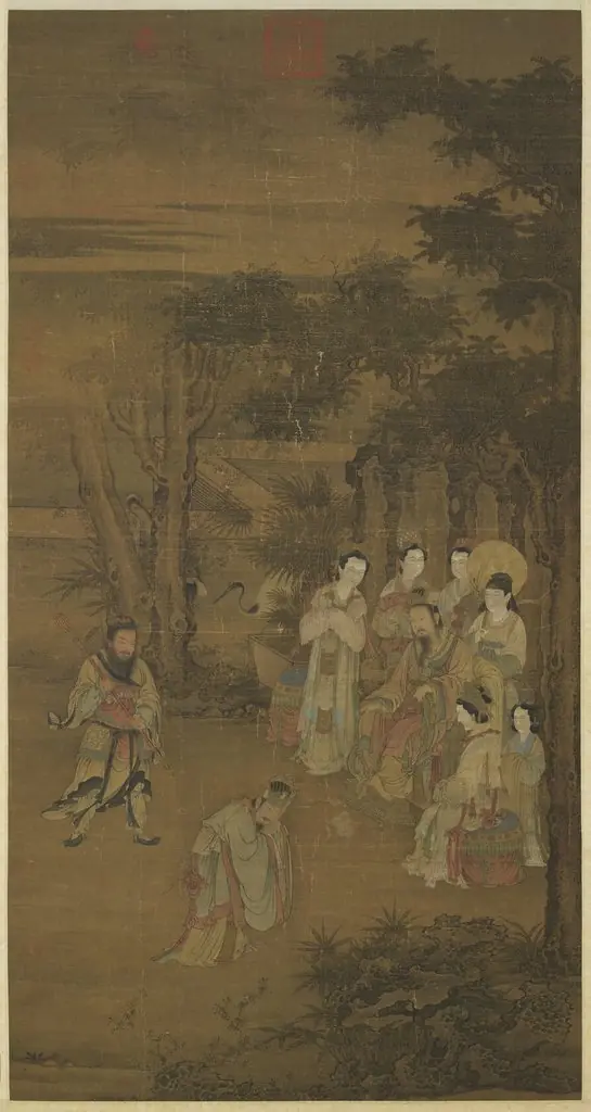 宋人卻坐圖　軸, by Unknown