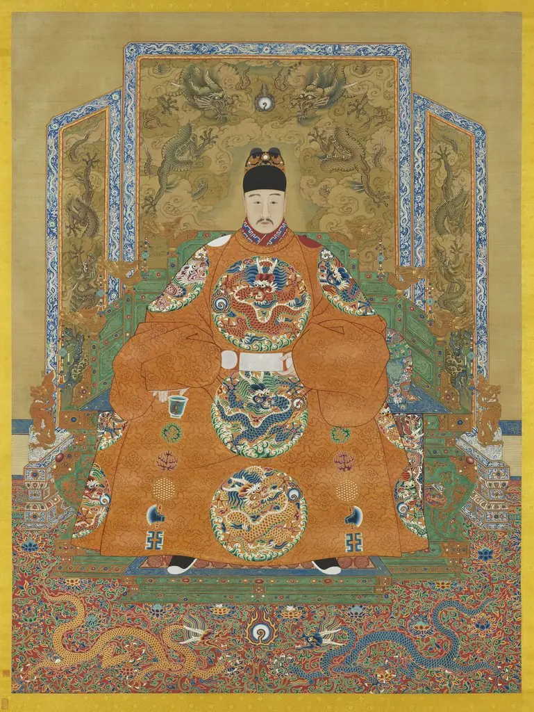 明穆宗坐像 軸, by Unknown