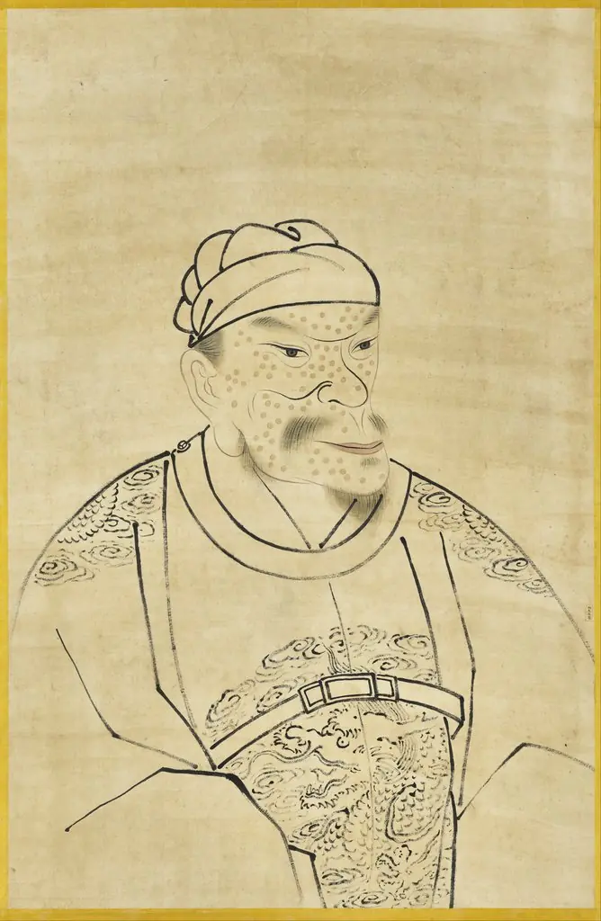 明太祖半身像（四）　軸, by Unknown