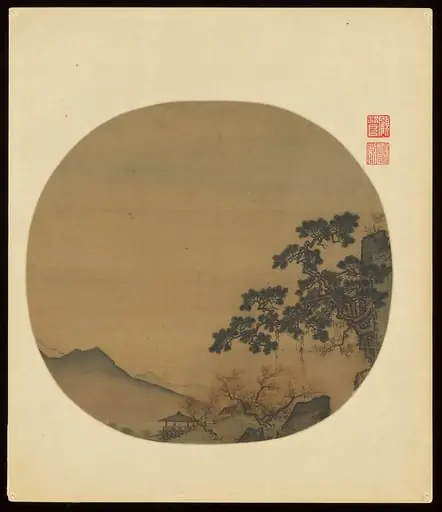 南宋 佚名 春山曛暮圖 團扇|Early spring landscape, by Unknown