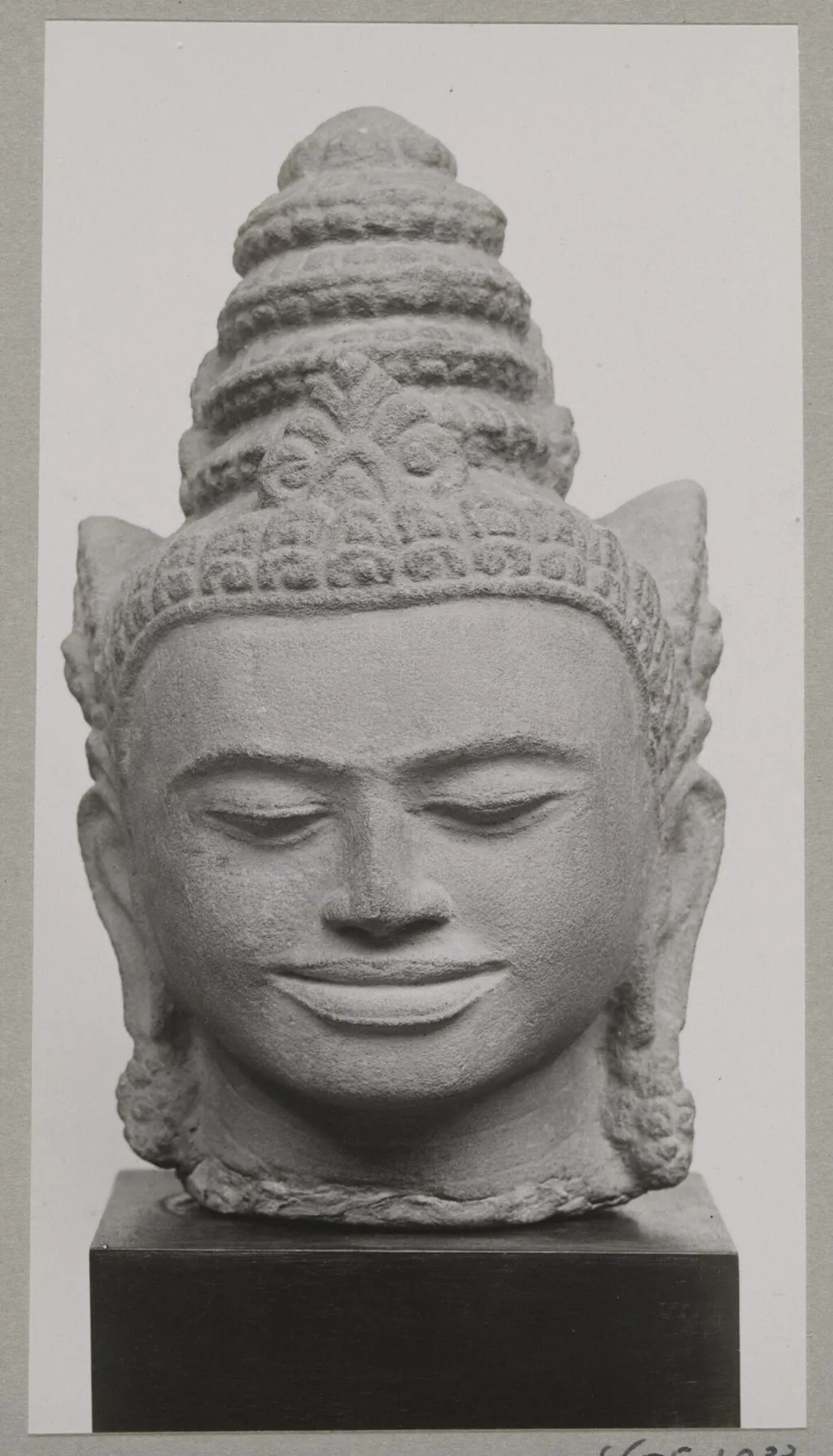 East Siam sculpture of head of Bodhisattva, ca. 12th century, H.G. Quaritch Wales Collection, by Unknown, photographic, 1934