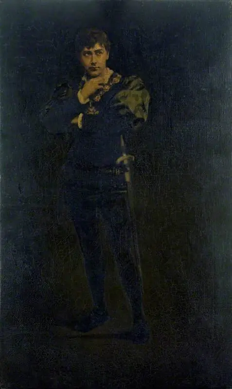 Edward Compton (1854–1918), as Hamlet in 'Hamlet' by William Shakespeare, by Unknown