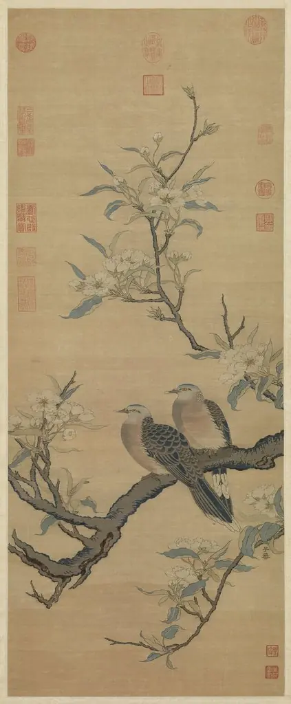 宋沈子蕃緙絲花鳥 軸, by Unknown