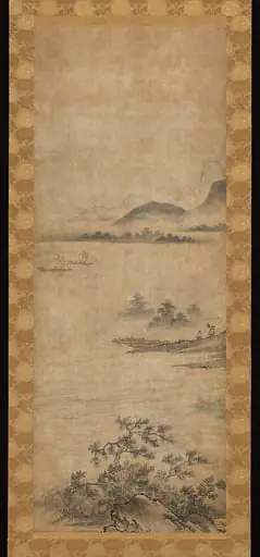 瀟湘八景図|Eight Views of the Xiao and Xiang Rivers, by Unknown, 1536