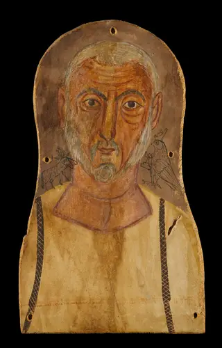 Elderly Man Flanked by Egyptian Gods, by Unknown, 1850