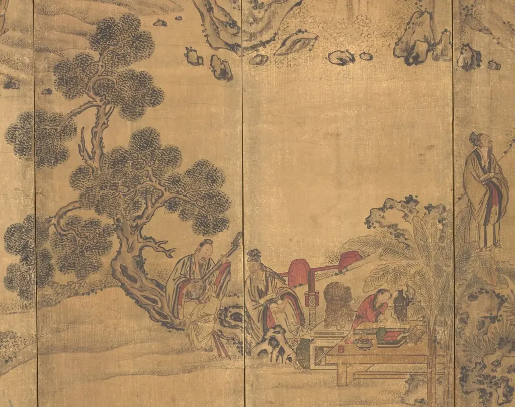 Elegant Gathering in the Western Garden, by Unknown