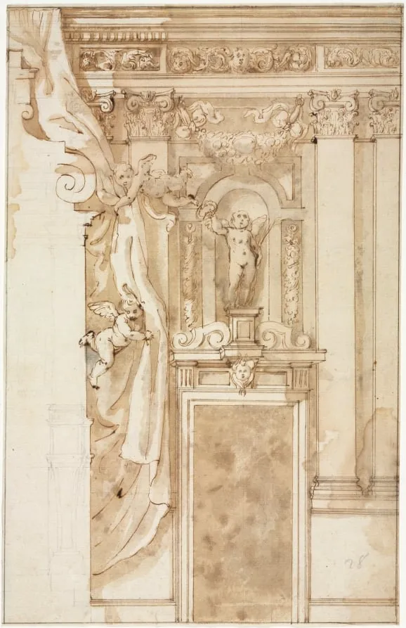 Elevation for Wall Decoration, by Unknown, 1550