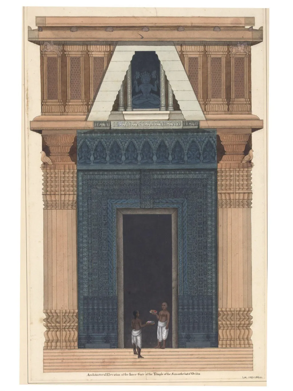 Elevation of the East Gateway of the Black Pagoda, by Unknown, 1820