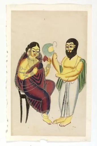 Elokeshi and Madhavchandra Giri (the Mahant), by Unknown