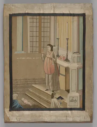 Embroidered picture, by Unknown, 1812