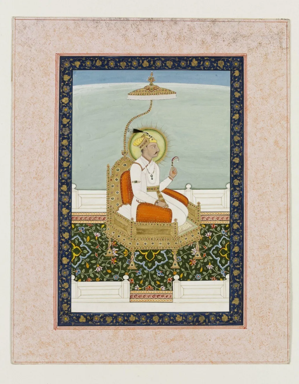 Emperor Ahmad Shah, by Unknown, paint, 1840