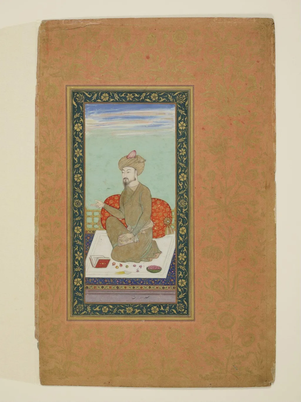 Emperor Babur, by Unknown, paint, 1630