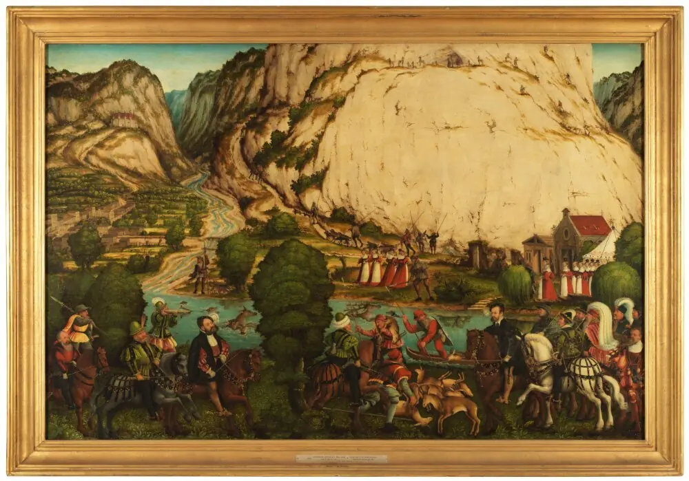 Emperor Charles V and the Elector John-Frederick of Saxony hunting, by Unknown
