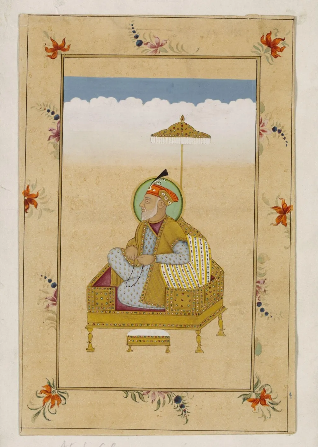 Emperor Shah 'Alam, by Unknown, paint, 1890