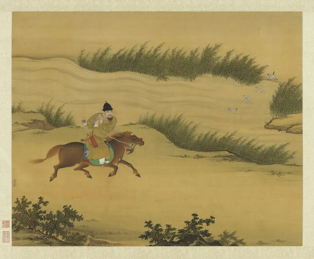 Emperor Xuanzong of the Ming on Horseback, by Unknown