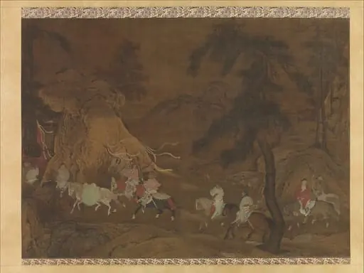 南宋 佚名 明皇幸蜀圖 軸|Emperor Xuanzong's Flight to Shu, by Unknown, 1150