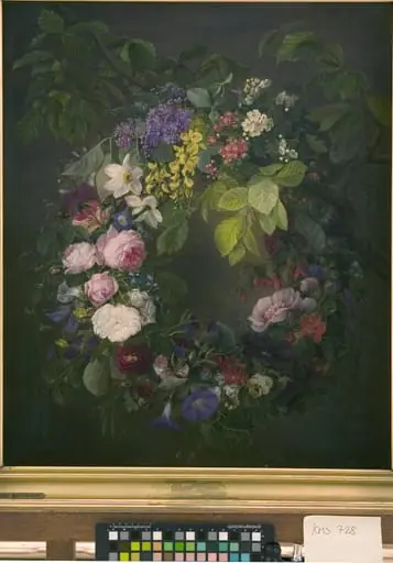 En blomsterkrans, by Unknown