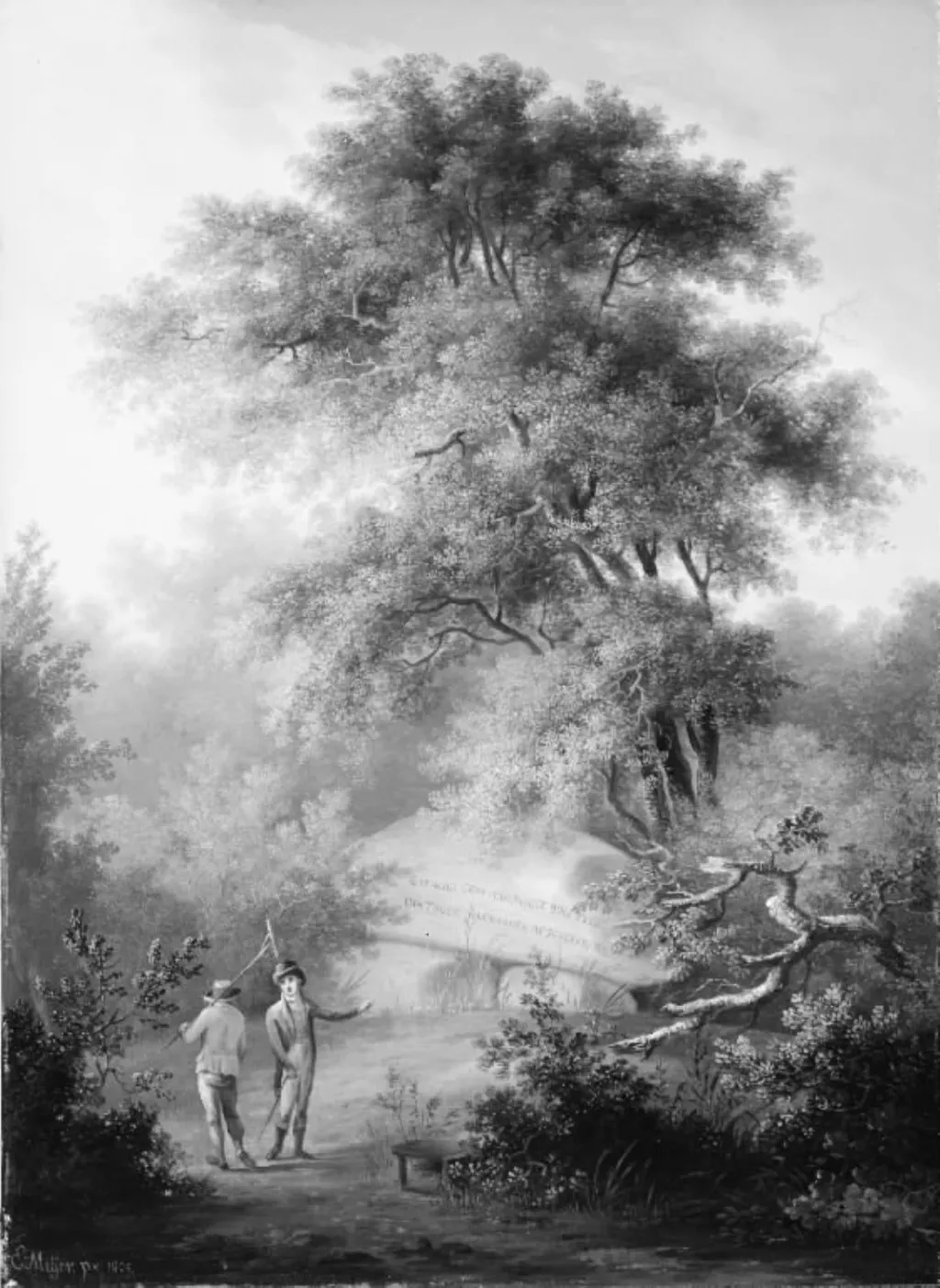 En gravhøj ved Løvenborg, by Unknown, 1805
