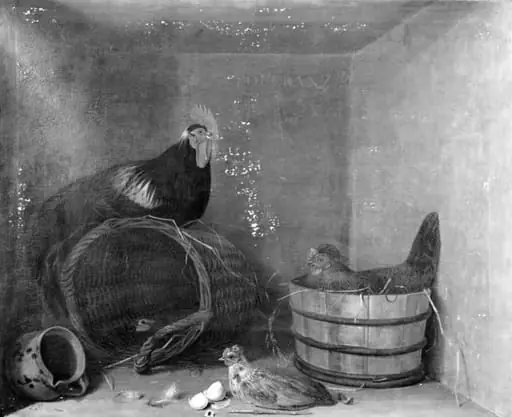 En hønsegård. Allegori på tålsomheden, by Unknown
