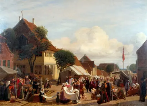 En markedsdag i Fredericia, by Unknown