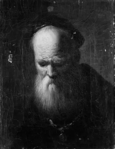 En olding med baret, by Unknown