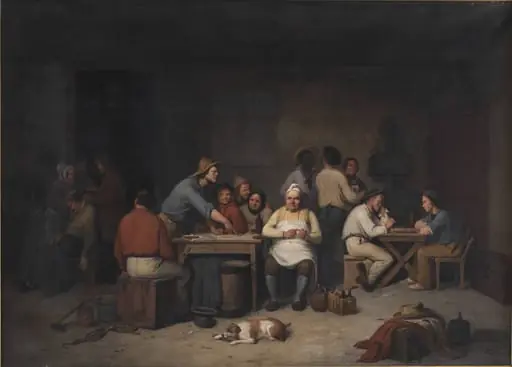 En scene i værtshuset Brokkensbod, by Unknown