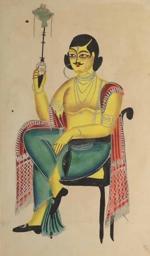 English Babu (Native Indian Clerk) Holding a Hookah, by Unknown, unspecified, 1890