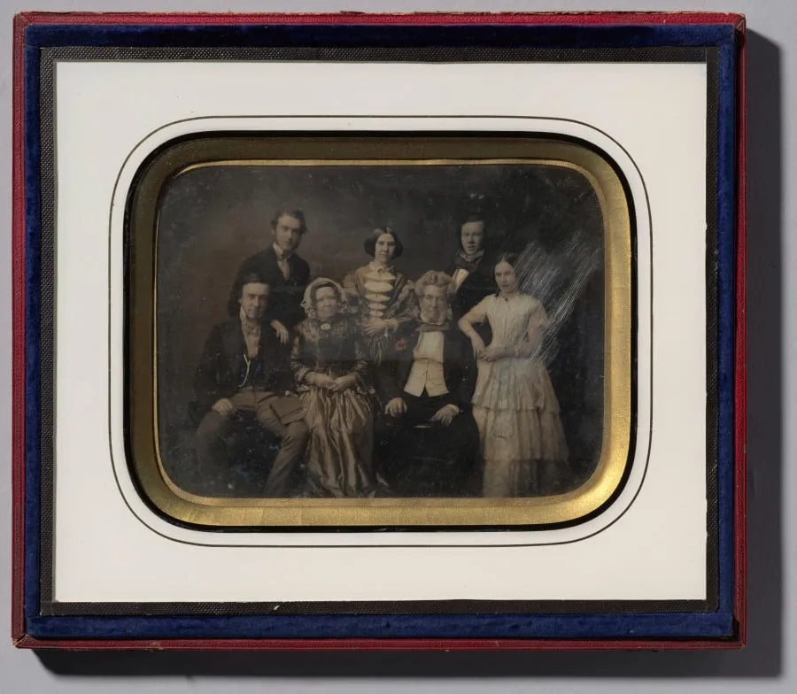 English family of seven, by Unknown, 1850