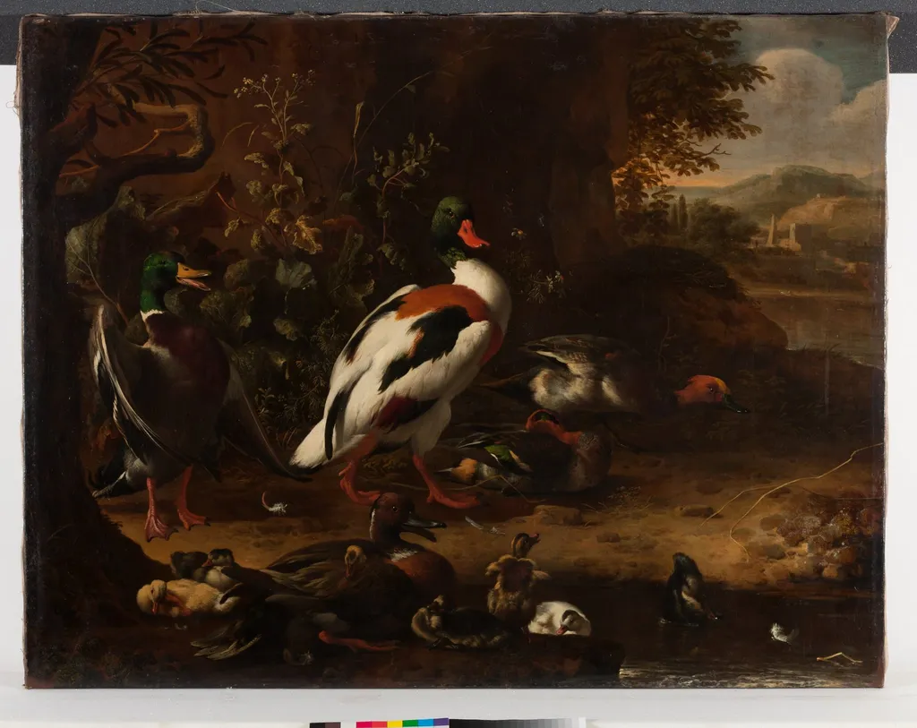 Enten am Waldrand, by Unknown, 1675