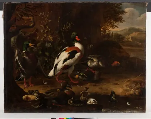 Enten am Waldrand, by Unknown