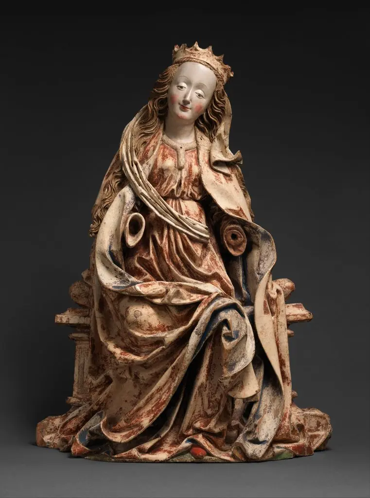 Enthroned Virgin, by Unknown, 1496