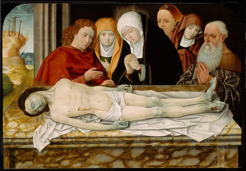 Entombment, by Unknown, tempera, 1500