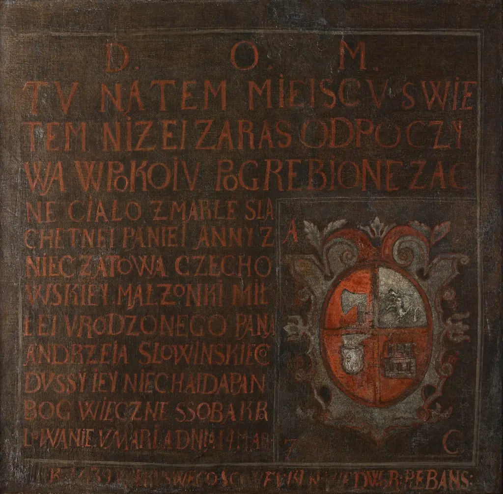 Epitaph of Anna Czechowska of Nieczatów, by Unknown